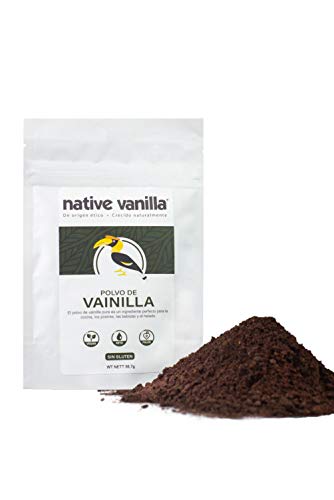 Polvo de vainas de vainilla - Vainilla cruda pura, sin edulcorar - Para cafés, repostería, helados y dieta cetogénica - 57 g