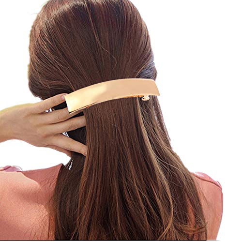 PPX Retro Clip de pelo de metal pasadores de pelo francés Primavera Accesorios para el cabello para mujeres niñas (Oro)