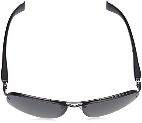 Prada LINEA ROSSA PS 56Ms (65) Gafas de sol, Black Demi Shiny, Hombre