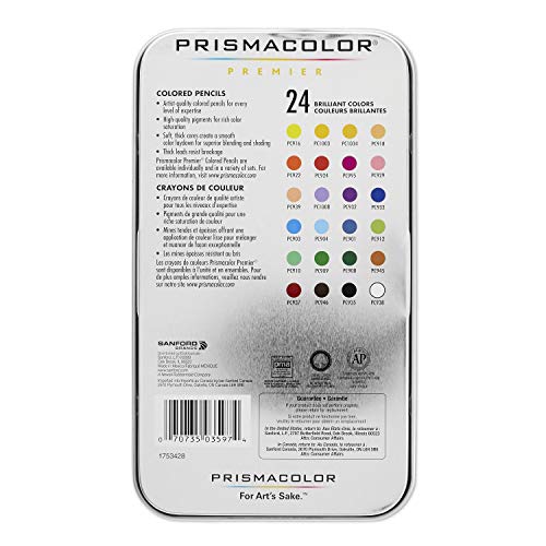 Prismacolor Premier - Paquete de 24 lápices de colores, sortidos [importado]