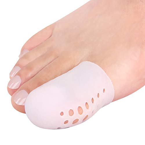 Protector uña dedo gordo pie, 10 piezas Tapones para Dedos en Gel, Mangas transpirables, evita callos y ampollas, silicona para hombres y mujeres.