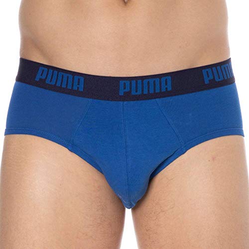 Puma Basic Brief 2P - Calzoncillos para hombre, color azul, talla M