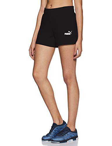 PUMA ESS Sweat Shorts TR Pants, Mujer, Cotton Black, M