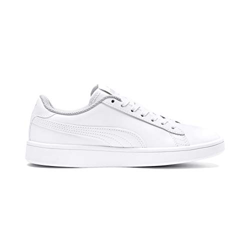 PUMA Smash V2 L JR, Zapatillas Unisex niños, Blanco White White, 36 EU