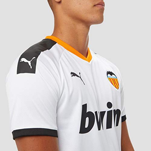 PUMA VCF Home Shirt Replica Maillot, Hombre, White Black-Vibrant Orange, M