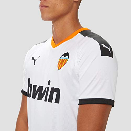 PUMA VCF Home Shirt Replica Maillot, Hombre, White Black-Vibrant Orange, M