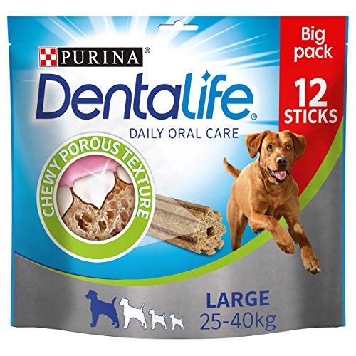 Purina DentaLife Maxi – Maxi Pack – Higiene Bucodental AU QUOTIDIEN – 426 G – 12 Varillas de mascar para Perros de Gran tamaño – Lote de 5