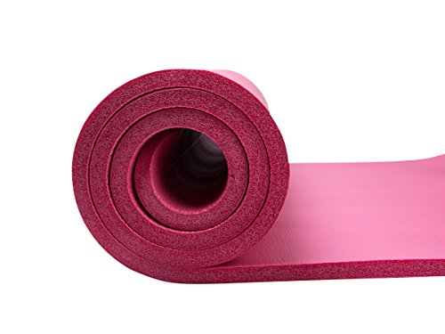 QUBABOBO Colchonetas de Yoga 15mm Gruesa Antideslizante Esterilla para Ejercicio Pilates Fitness Workout y Gimnasia con bolsa de transporte y correa