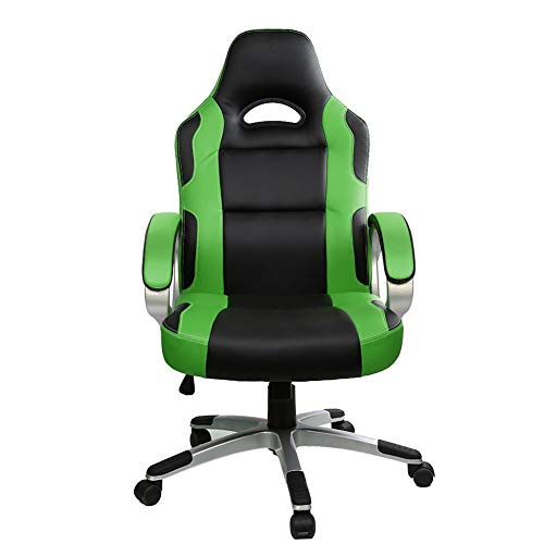 Racing Silla Gamer, IntimaTe WM Heart Silla de Escritorio Silla Gaming 360°Giratorio de Oficina, Altura Ajustable Asineto Grande con Reposacabezas, Carga 130kg, Verde