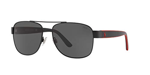 Ralph Lauren POLO 0PH3122 Gafas de sol, Matte Black, 59 para Hombre