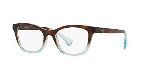 Ralph Lauren RALPH BY 0RA7101 Monturas de gafas, Top Dark Havana On Azure Trasp, 53 para Mujer