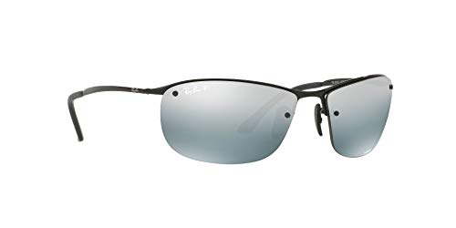 Ray-Ban 0Rb3542 Gafas de sol, Shiny Black, 63 para Hombre