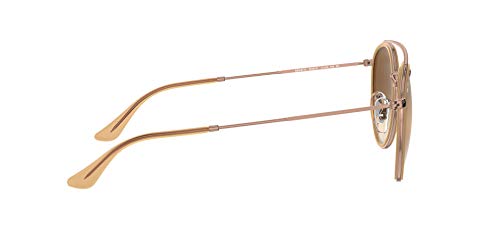 Ray-Ban 0RB3647N, Gafas de Sol Unisex Adulto, Marrón (Bronze Copper/Light Brown Gradien), 51