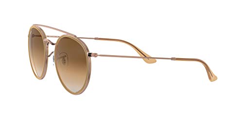 Ray-Ban 0RB3647N, Gafas de Sol Unisex Adulto, Marrón (Bronze Copper/Light Brown Gradien), 51