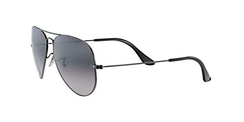 Ray-Ban Aviator Gafas de sol, Gunmetal, 62 para Hombre