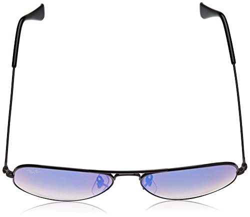 Ray-Ban Aviator Large Metal, Gafas de sol para Hombre, Negro (Blue Gradient Flash), 58