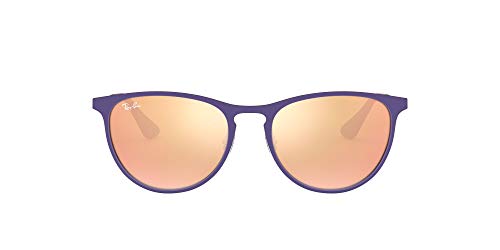 Ray-Ban JUNIOR 9538s Gafas de sol, Rubber Brown/Violet, 50 Unisex-Niño