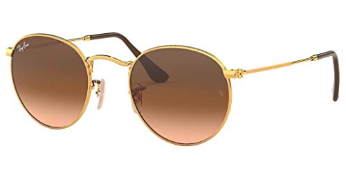 Ray-Ban Round Metal Gafas De Sol, Marron (Pink/Brown Gradient), 50 Unisex