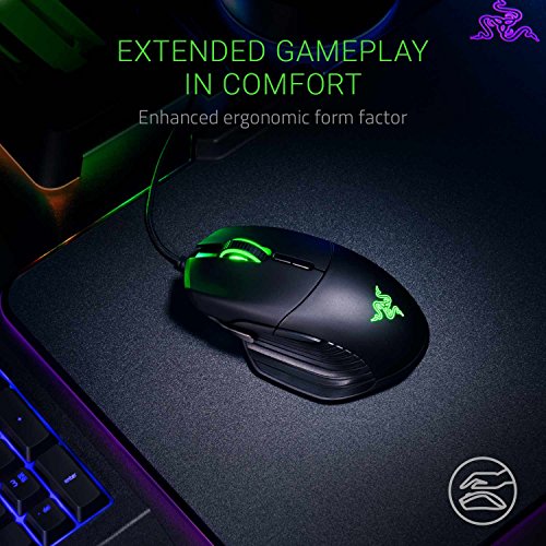 Razer Basilisk, Ratón con Cable para Juegos FPS, con Sensor Óptico de 16000 DPI, 5G, Interruptor DPI Extraíble y Rueda de Desplazamiento Personalizable, USB, Negro