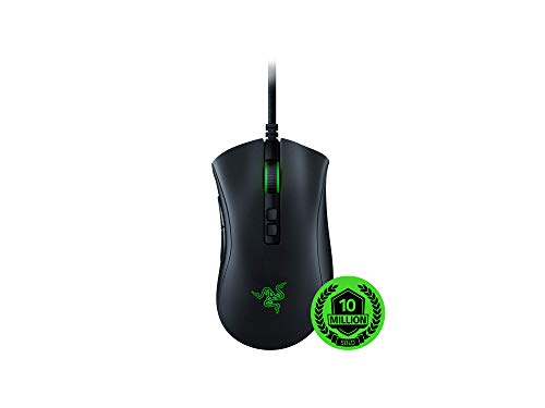 Razer DeathAdder V2 Ratón para juegos USB con cable, comodidad ergonómica, interruptores ópticos, enfoque óptico + sensor de 20K, cable Speedflex, memoria integrada, programable