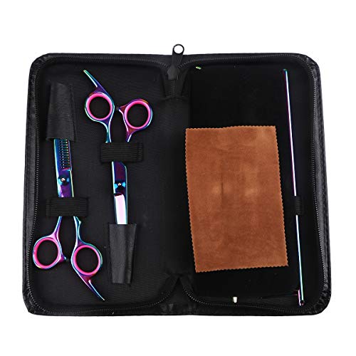 RCruning-EU Tijeras de Perro Set tainless Steel Scissor with Combs Trimmer Kits Kit de Peluquería Canina Perros y Gatos for Perros Gatos Mascotas