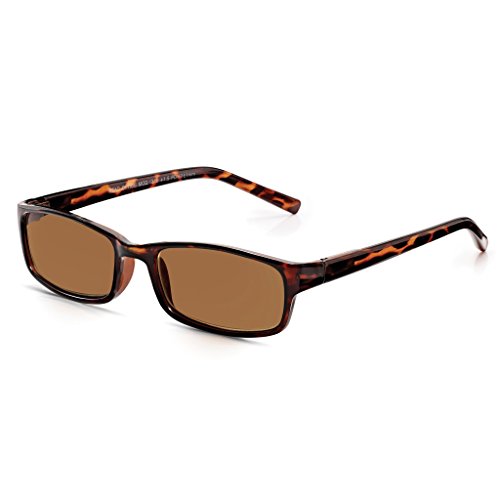 Read Optics: Gafas de Sol (+2.5 Dioptrías) para Lectura de Hombre/Mujer- Lentes Marrones Rayguard™ Protección UV-400 Y Antireflejos Graduadas hasta +3.5 - Resistentes/Marco Tortoise de Policarbonato