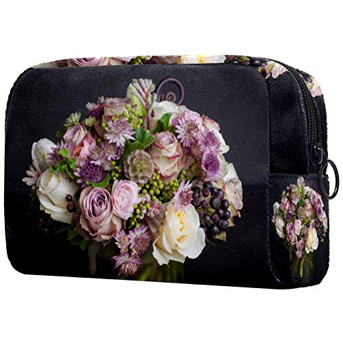 Real Shot Flowers - Bolsa de maquillaje multifuncional para cosméticos