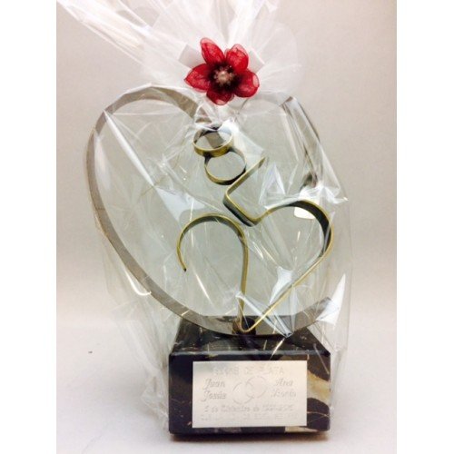 Regalo para bodas de plata GRABADO figura corazón 25 aniversario regalos PERSONALIZADOS