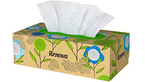 Renova Pañuelos Faciales 100% Recycled - Cajita de 72 pañuelos