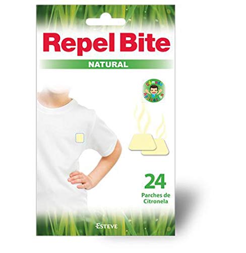 REPEL BITE NATURAL 24 parches repelentes CITRONELA. Protección más natural. Acción hasta 8-12 horas. Para niños y adultos con la piel más sensible.