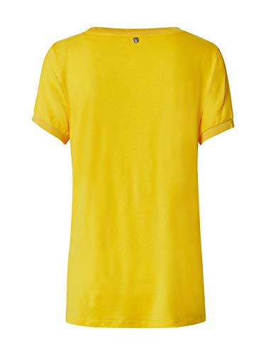 rich&royal T-Shirt Camiseta, Amarillo (Spring Gold 337), S para Mujer