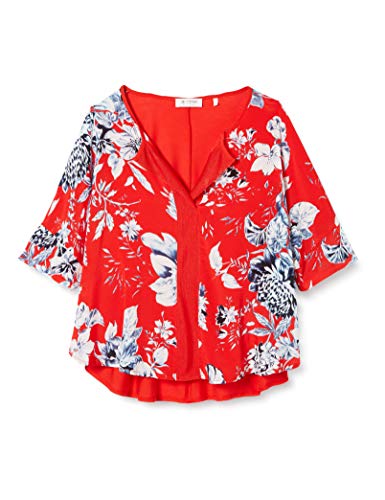 rich&royal T-Shirt with Print Camiseta, Rojo (Summer Red 568), S para Mujer