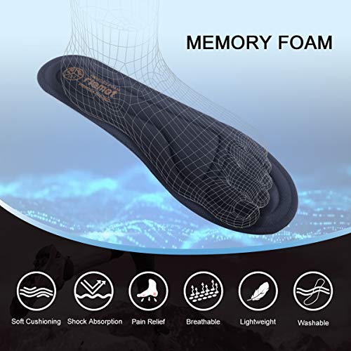 riemot Plantillas Memory Foam para Zapatos de Hombre y Mujer, Plantillas para Zapatillas Botas, Cómodas y Amortiguación para Trabajo, Deportes, Caminar, Senderismo Azul Armada EU 39