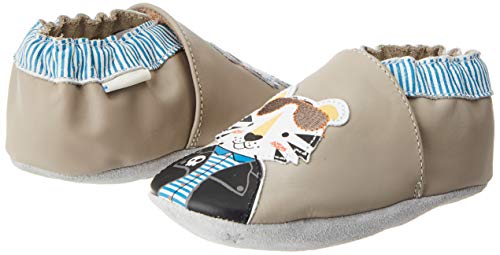 Robeez Cool Tiger, Zapatillas de Estar por casa para Bebés, Gris Gris Taupe 123, 17/18 EU