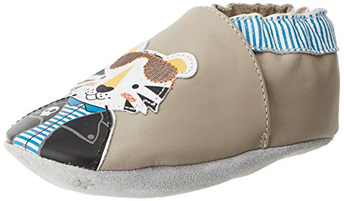 Robeez Cool Tiger, Zapatillas de Estar por casa para Bebés, Gris Gris Taupe 123, 17/18 EU