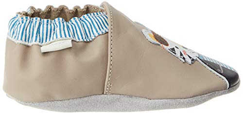 Robeez Cool Tiger, Zapatillas de Estar por casa para Bebés, Gris Gris Taupe 123, 17/18 EU