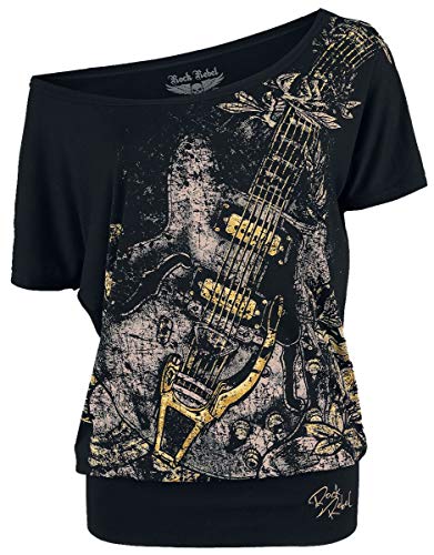Rock Rebel by EMP Can You Read My Mind Mujer Camiseta Negro M, 95% Viscosa, 5% elastán, Stickerei Ancho