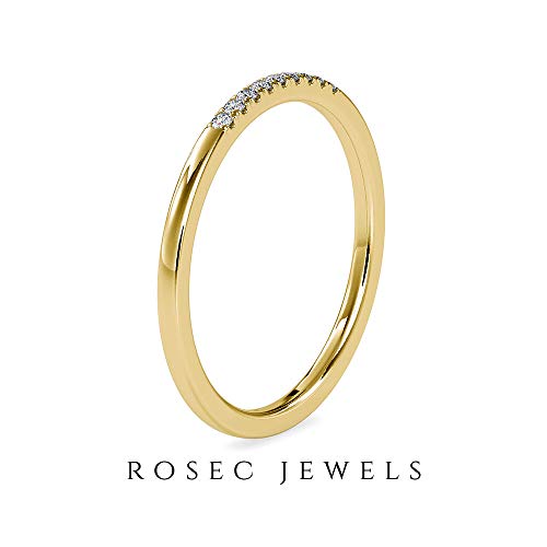 Rosec Jewels 14 quilates oro amarillo round-brilliant-shape IJ Diamond