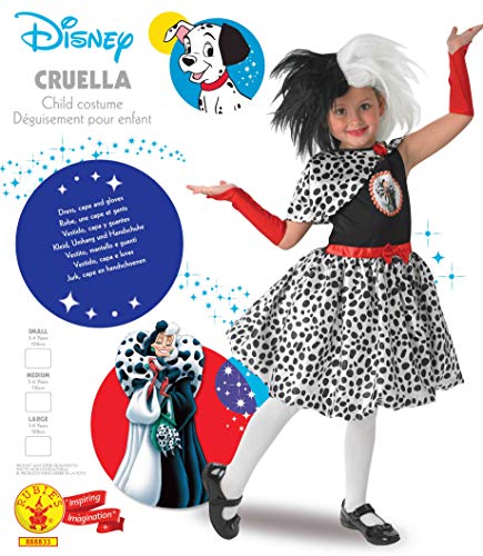 Rubie's Disfraz oficial de Disney Cruella de Ville, 101 dálmatas para niños