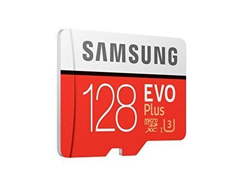 Samsung mb-mc128ga/EU EVO Plus Tarjeta microSD de 128 GB, UHS-I, Clase U3, hasta 100 MB/s de Lectura, 90 MB/s de Escritura, Adaptador SD Incluido