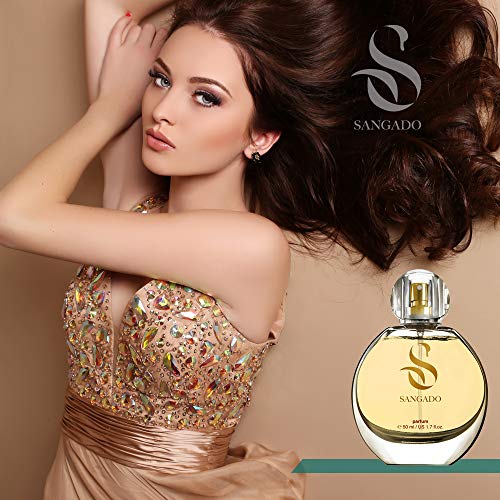 SANGADO Mademoiselle Dechamps Perfume para Mujeres, Larga Duración de 8-10 horas, Olor Lujoso, Oriental Floral, Francesas Finas, Extra Concentrado (Parfum), Spray de 50 ml, Un Gran Regalo Para Mujeres