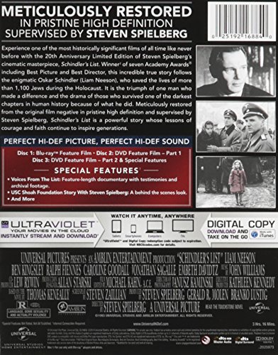 Schindler'S List: 20Th Anniversary [Edizione: Stati Uniti] [Francia] [Blu-ray]