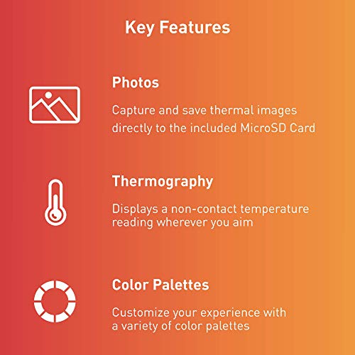 Seek Thermal Compact XR Cámara de imagen térmica de alta resolución de rango extendido con conector micro USB y funda protectora impermeable para dispositivos Android