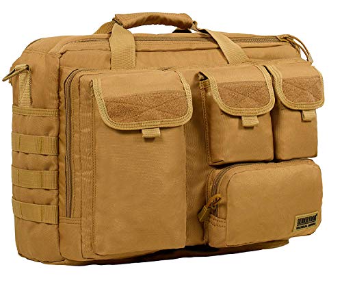 Seibertron Hombro Pro- multifuncion para Hombre Militar tactico al Aire Libre Messenger Bag Bolsos Maletin Grande Suficiente para 14.1" Laptop/Sony/Canon/Nikon/Olympus/iPad Khaki
