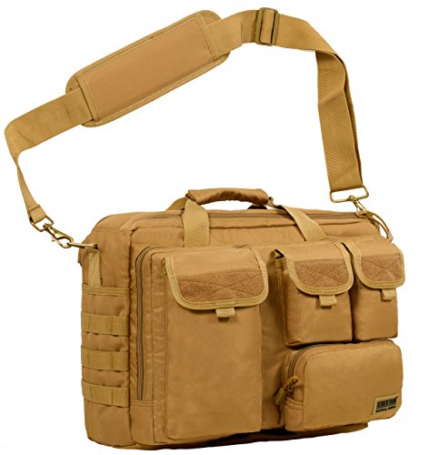 Seibertron Hombro Pro- multifuncion para Hombre Militar tactico al Aire Libre Messenger Bag Bolsos Maletin Grande Suficiente para 14.1" Laptop/Sony/Canon/Nikon/Olympus/iPad Khaki