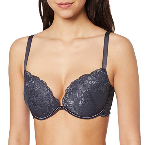 Selene Noelia Sujetador con Push-up, Gris (Gris), 95 (Tamaño del Fabricante:C.95) para Mujer