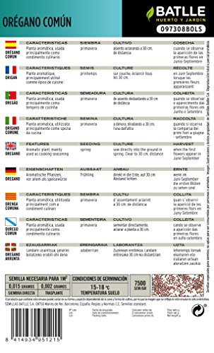 Semillas Aromáticas - Orégano común - Batlle