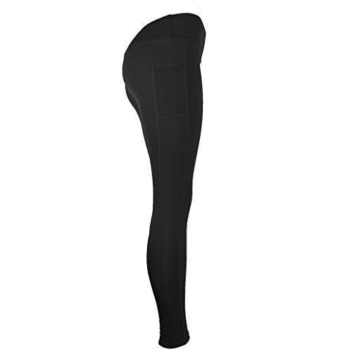 SHOBDW Pantalones Mujer Sólido Push Up Leggings Medias Cintura Alta Estiramiento Entrenamiento Fitness Deportes Gimnasio Pantalones Deportivos De Yoga con Bolsillo Oculto