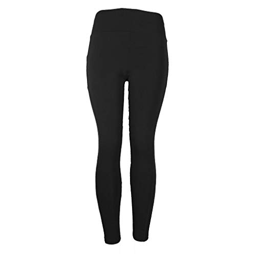 SHOBDW Pantalones Mujer Sólido Push Up Leggings Medias Cintura Alta Estiramiento Entrenamiento Fitness Deportes Gimnasio Pantalones Deportivos De Yoga con Bolsillo Oculto