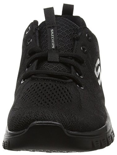 Skechers Women 12615 Low-Top Trainers, Black (Black Mesh/Trim Bbk), 8 UK (41 EU)